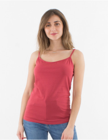 95% cotton 5% elastane plain tee shirt with straps