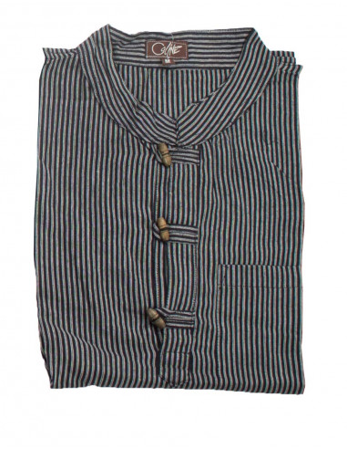 Cotton gent blouse with long sleeves