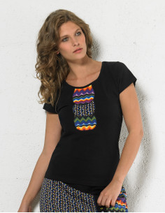 Knitted 97% cotton 3% spandex tee shirt 2