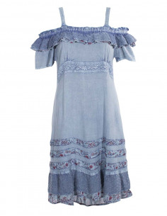 Robe Viscose Sw Brodee Epaules Denudees 2