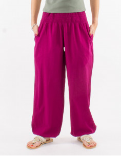 Plain cotton trousers sw with pockets 2