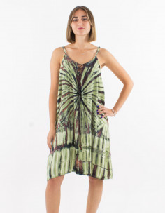 Short viscose tie and dye dress 2